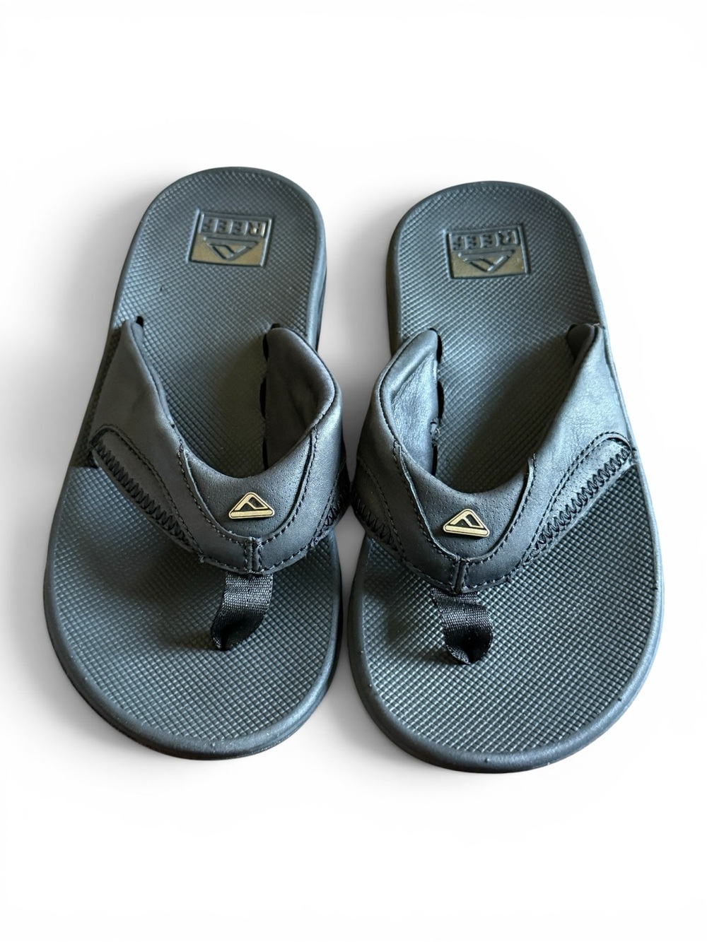 REEF Black Padded Flip Flops with Bottle Opener Size 6 Men/Big Boy